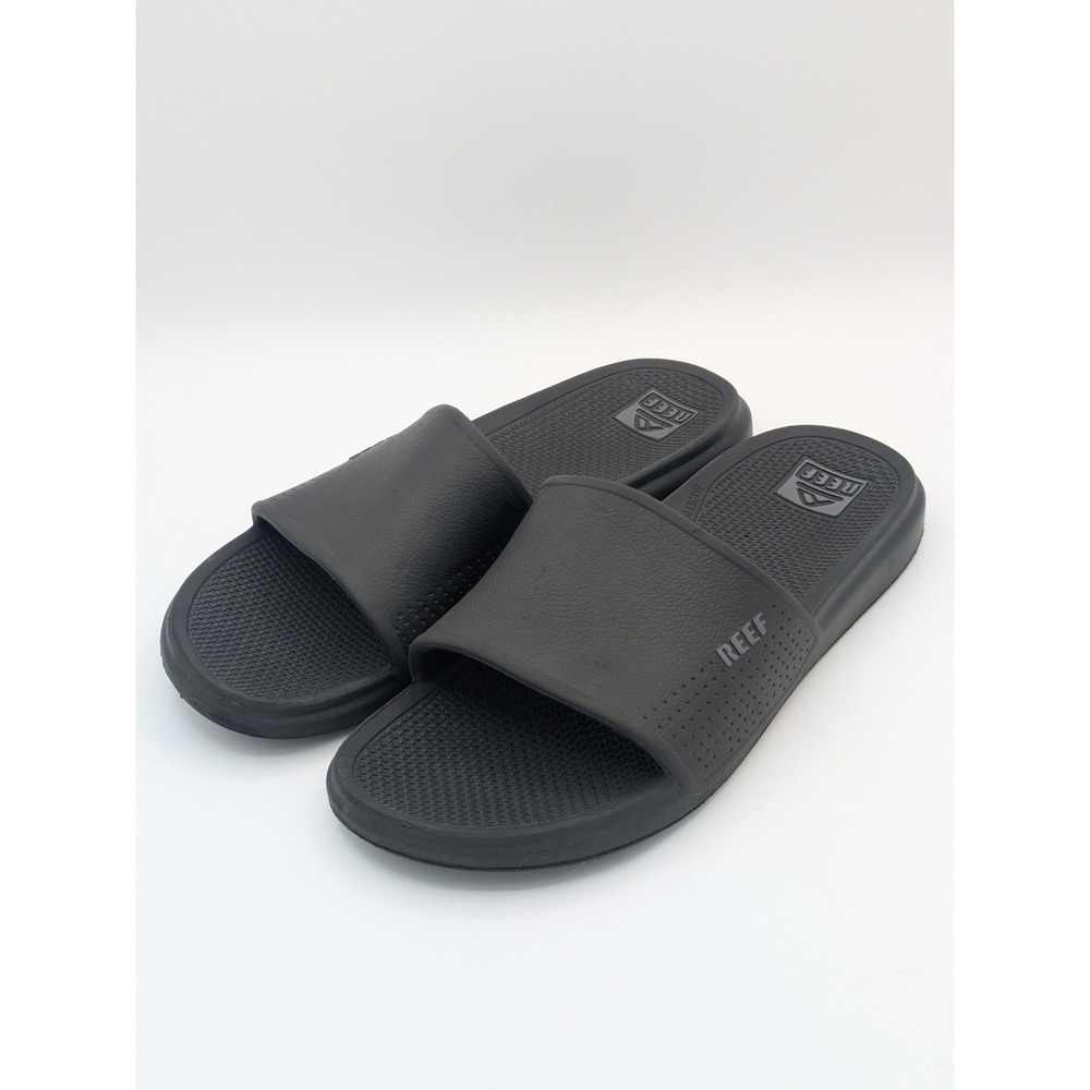 Reef Slide Sandals Size 11 Black Men Beachwear Summer Casual Water Friendly